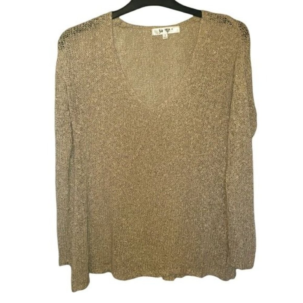 3/$15 Ye Mak Open Knit Oversized Sweater Size Small